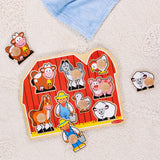 Farm Friends Jumbo Peg Puzzle - 8 Pieces W6