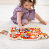 Farm Friends Jumbo Peg Puzzle - 8 Pieces W6