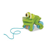 First Play Frolicking Frog Wooden Pull Toy B3