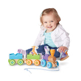 First Play Wooden Rocking Farm Animals Pull Train E0