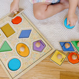 Geometric Shapes Deluxe Jumbo Peg Puzzle - 8 Pieces Y1