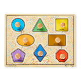 Geometric Shapes Deluxe Jumbo Peg Puzzle - 8 Pieces Y1