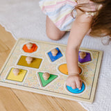 Geometric Shapes Deluxe Jumbo Peg Puzzle - 8 Pieces Y1