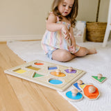 Geometric Shapes Deluxe Jumbo Peg Puzzle - 8 Pieces Y1