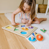 Geometric Shapes Deluxe Jumbo Peg Puzzle - 8 Pieces Y1