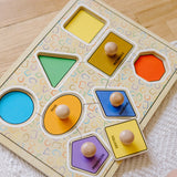Geometric Shapes Deluxe Jumbo Peg Puzzle - 8 Pieces Y1