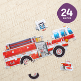 Giant Fire Truck Floor Puzzle - 24 Pieces C1
