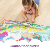 Glow-in-the-Dark Unicorn Floor Puzzle - 48 Pieces O6