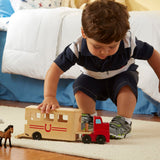 Horse Carrier Wooden Vehicles Play Set W4