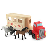 Horse Carrier Wooden Vehicles Play Set W4