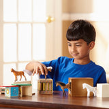 Horse Carrier Wooden Vehicles Play Set W4