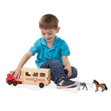 Horse Carrier Wooden Vehicles Play Set W4