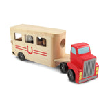 Horse Carrier Wooden Vehicles Play Set W4