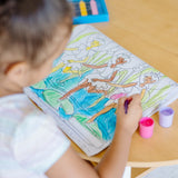 Jumbo 50-Page Kids' Coloring Pad - Horses, Hearts, Flowers, and More U5