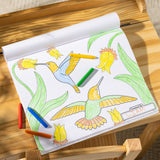 Jumbo 50-Page Kids' Coloring Pad - Horses, Hearts, Flowers, and More U5