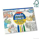 Jumbo 50-Page Kids' Coloring Pad - Space, Sharks, Sports, and More L4