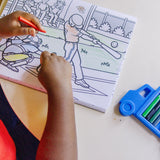 Jumbo 50-Page Kids' Coloring Pad - Space, Sharks, Sports, and More L4