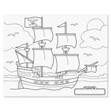 Jumbo 50-Page Kids' Coloring Pad - Space, Sharks, Sports, and More L4