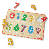 Lift & See Numbers Peg Puzzle - 10 Pieces M9