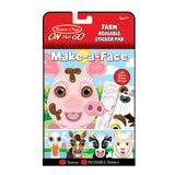 Make-a-Face – Farm Reusable Sticker Pad – On the Go Travel Activity O2