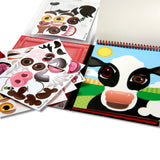 Make-a-Face – Farm Reusable Sticker Pad – On the Go Travel Activity O2