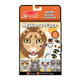 Make-a-Face – Safari Reusable Sticker Pad – On the Go Travel Activity C2