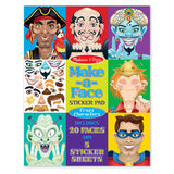 Make-a-Face Sticker Pad - Crazy Characters G1