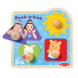 Ms. Rachel™ Wooden Peek-a-Boo Jumbo Peg Puzzle – 4 Pieces Y9