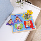 Ms. Rachel™ Wooden Peek-a-Boo Jumbo Peg Puzzle – 4 Pieces Y9