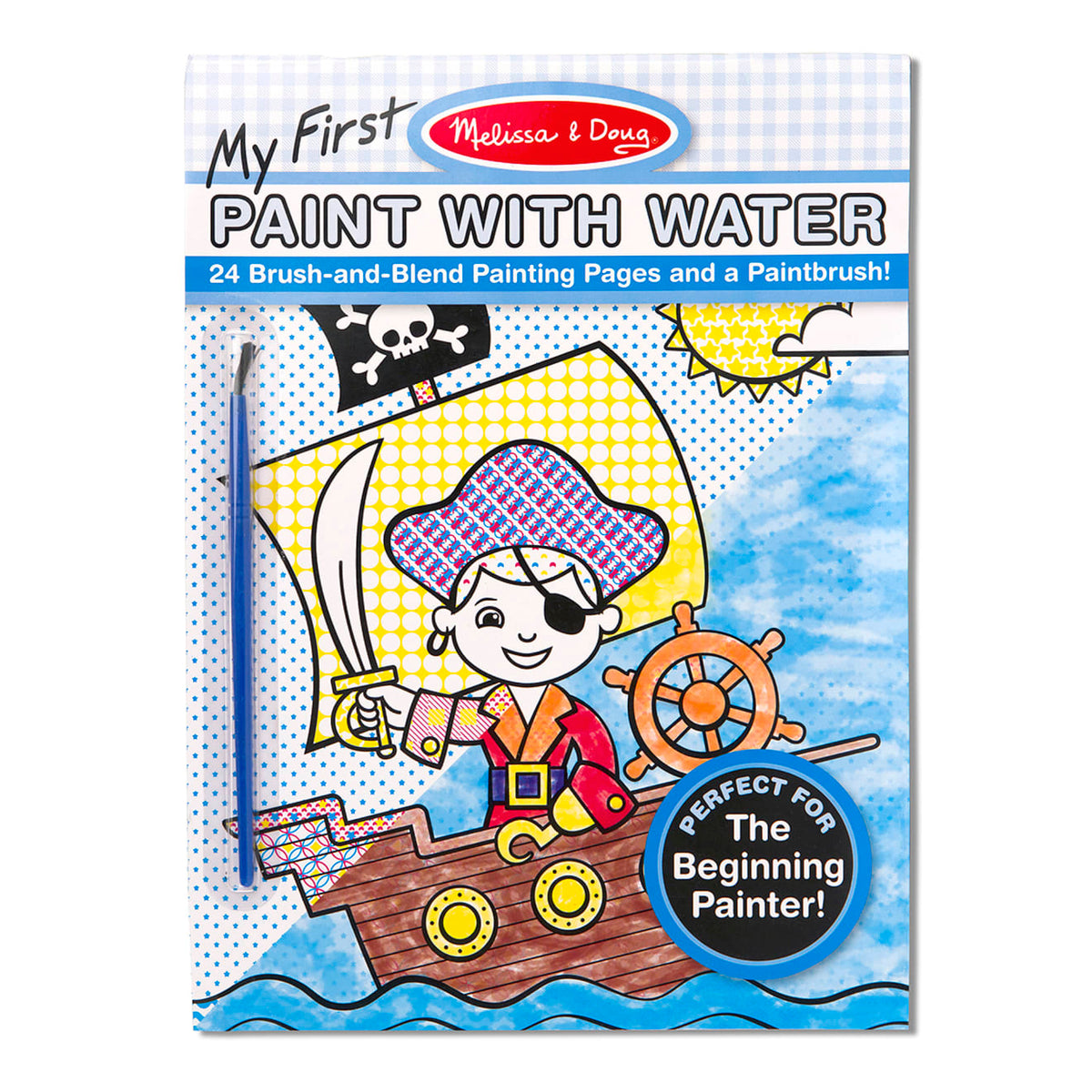 My First Paint With Water Kids' Art Pad With Paintbrush - Pirates, Space, Construction, and More I8