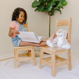 Pair of Solid Wood Chairs 2-Piece Set E9