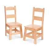 Pair of Solid Wood Chairs 2-Piece Set M5
