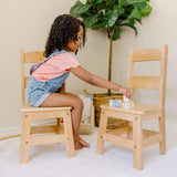 Pair of Solid Wood Chairs 2-Piece Set M5