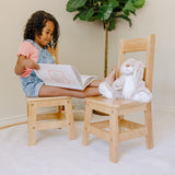 Pair of Solid Wood Chairs 2-Piece Set M5