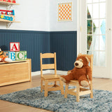 Pair of Solid Wood Chairs 2-Piece Set M5