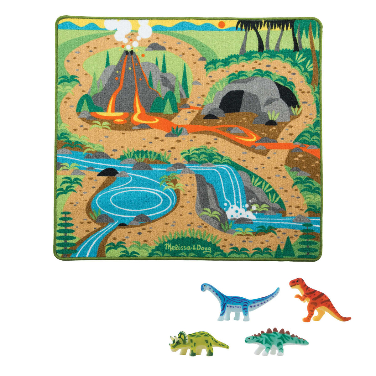 Prehistoric Playground Dinosaur Rug M1