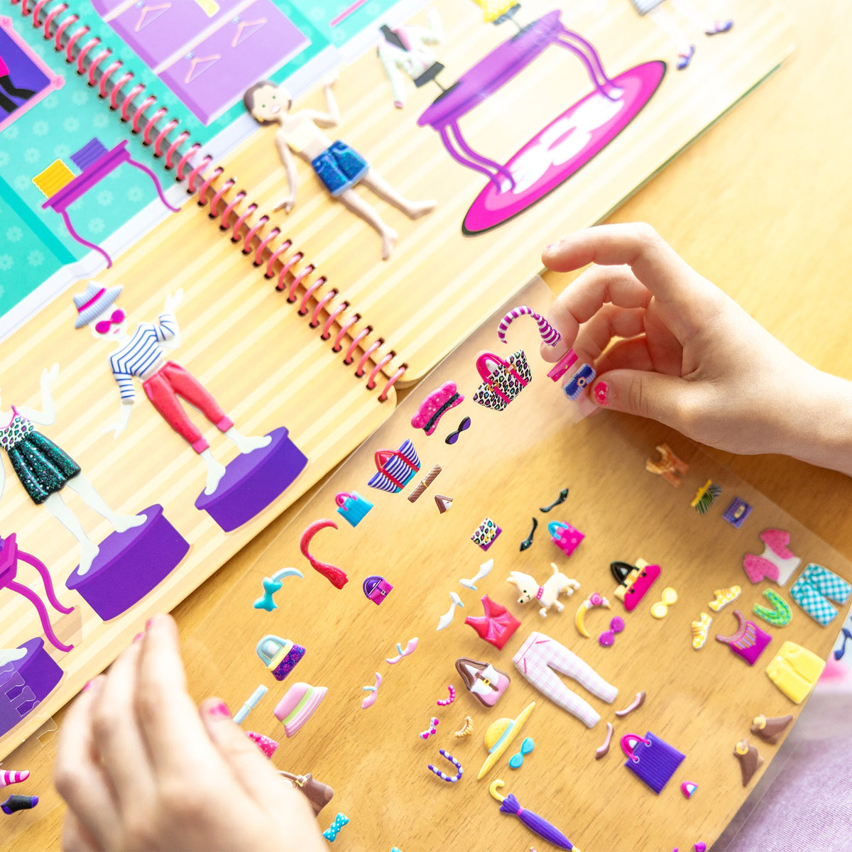 Puffy Sticker Activity Book - Day of Glamour B5