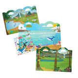 Puffy Sticker Play Set 3-Pack: Safari, Dinosaur, Ocean Z4