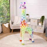 Rainbow Giraffe Lifelike Plush T1