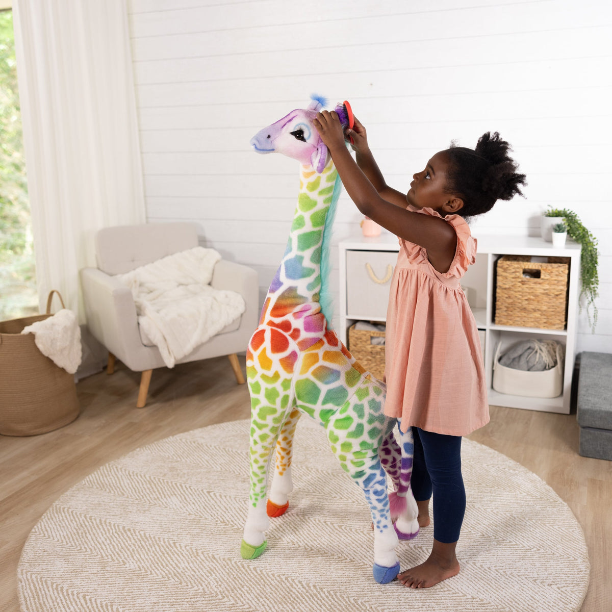 Rainbow Giraffe Lifelike Plush V4