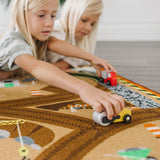 Round the Construction Zone Work Site Rug & Vehicle Set P6