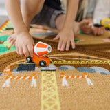 Round the Construction Zone Work Site Rug & Vehicle Set P6