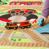 Round the Rails Train Rug D0