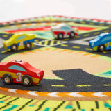 Round the Speedway Race Track Rug & Car Set N4