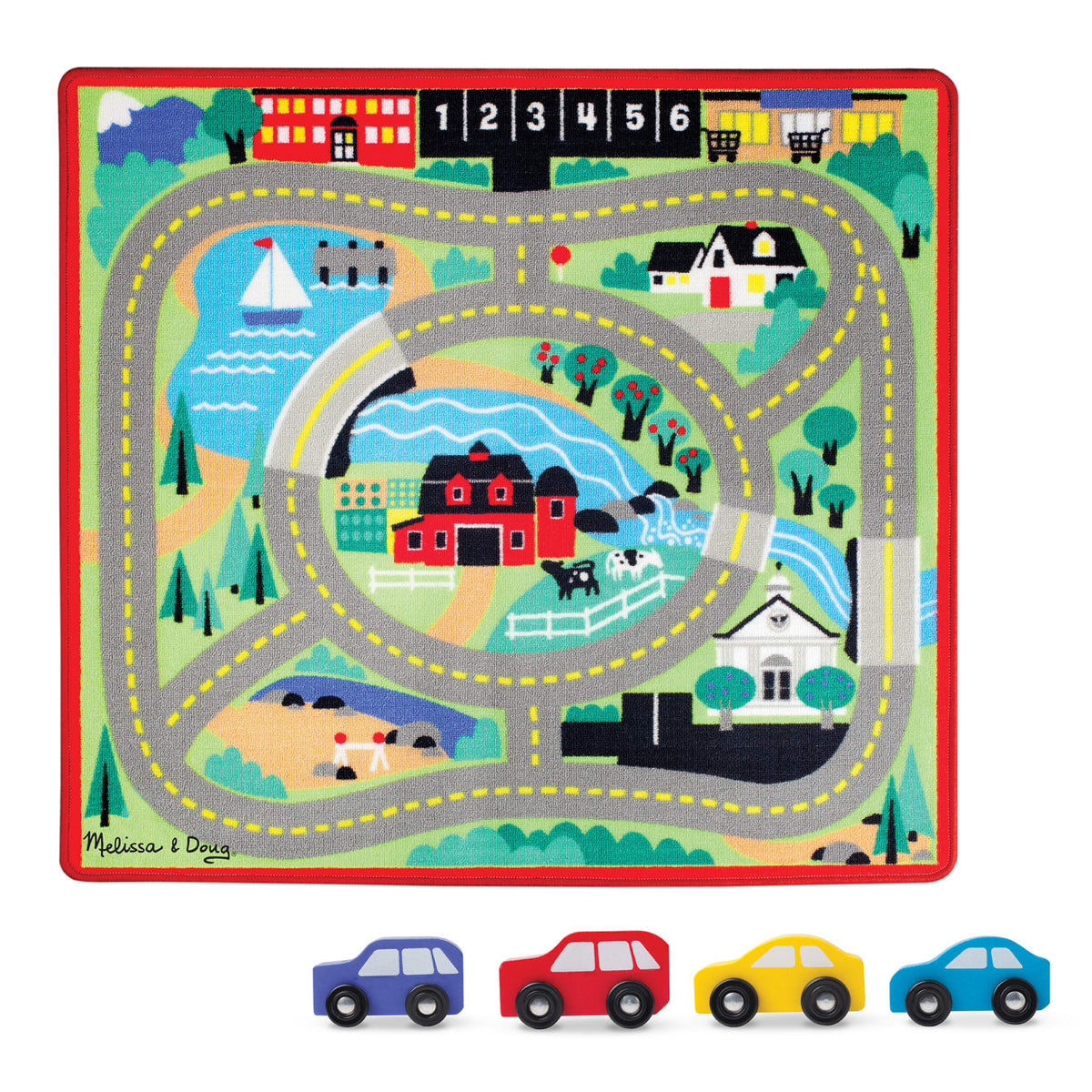 Round the Town Road Rug & Car Set O7