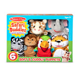 Safari Buddies Hand Puppets X2