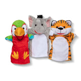 Safari Buddies Hand Puppets X2