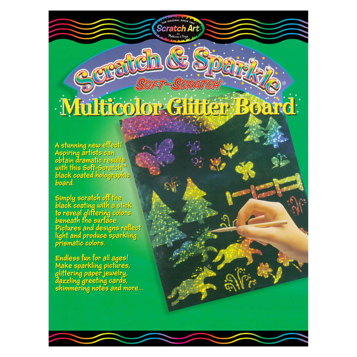 Scratch & Sparkle Multicolor Glitter w/stylus (10 boards) U0