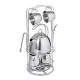Stainless Steel Tea Set with Storage Stand X1