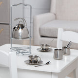 Stainless Steel Tea Set with Storage Stand X1